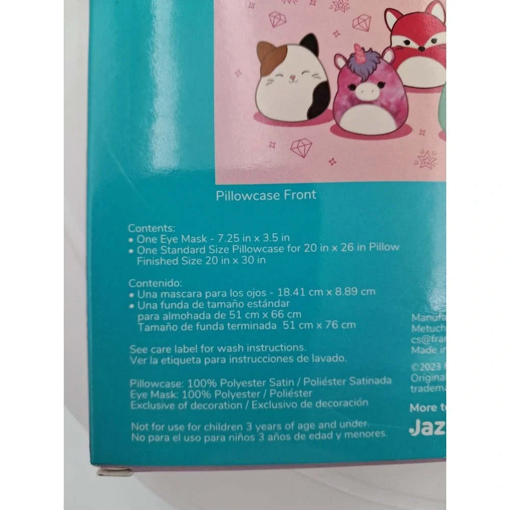 Squishmallows Eye Mask And‎ Pillowcase-Pink NIB